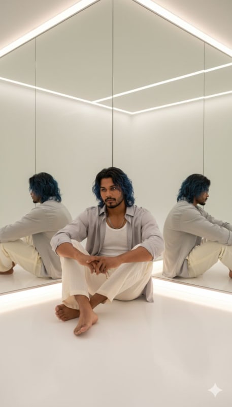 Minimalist White Room Editorial Portrait - view 1
