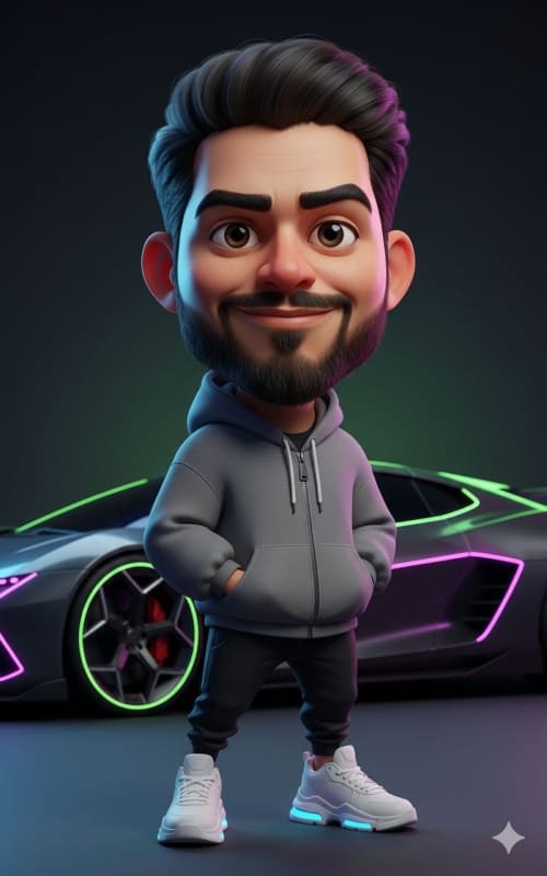 Hyper-Stylized 3D Caricature with Urban Streetwear thumbnail 2