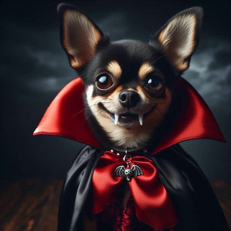 Vampire Chihuahua Pet Portrait: A Whimsical AI Art Prompt thumbnail 3