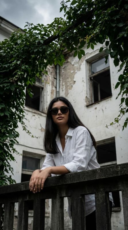 Moody Urban Balcony Fashion Editorial thumbnail 4