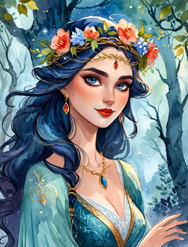 Vampiress Cyrice: Dark Fantasy Portrait with Moonlit Allure thumbnail 3
