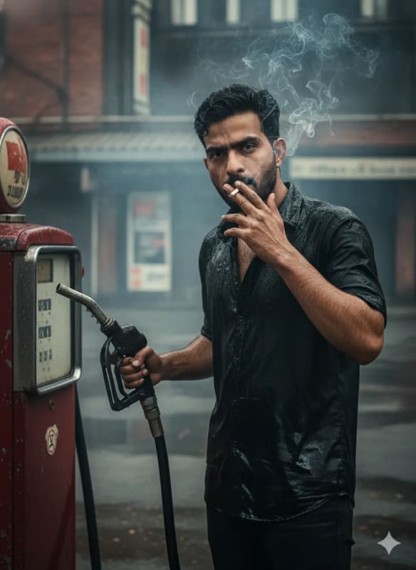 Intense Gasoline Portrait: Cinematic Urban Photography thumbnail 2