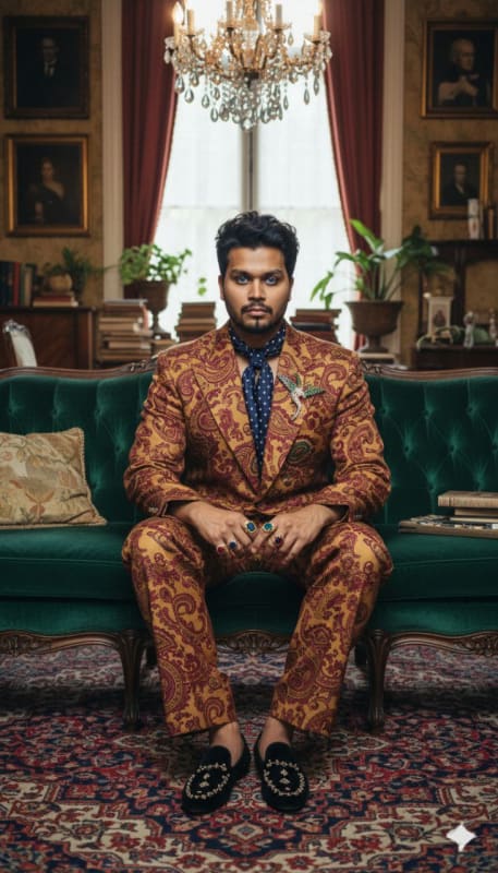 Maximalist Retro Fashion Portrait thumbnail 2
