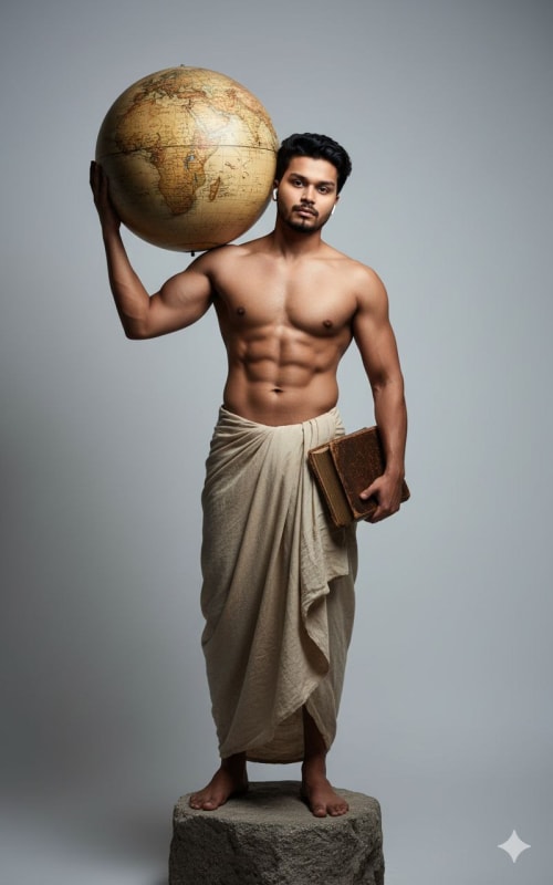 Atlas with Earbuds: Modern Mythology Photography - view 1