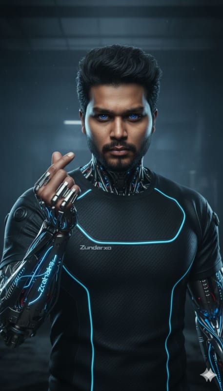 Hyperrealistic Biomechanical Cyborg Portrait thumbnail 3