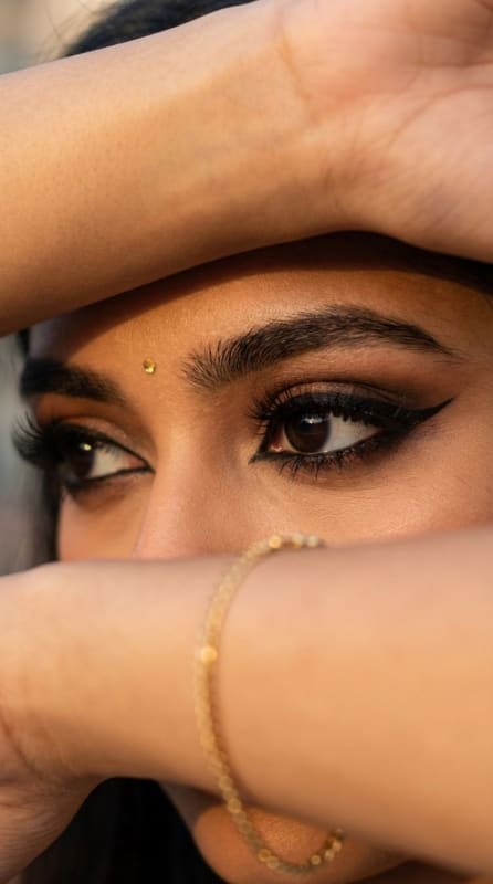 Mysterious Golden Bindi Eye Portrait thumbnail 4