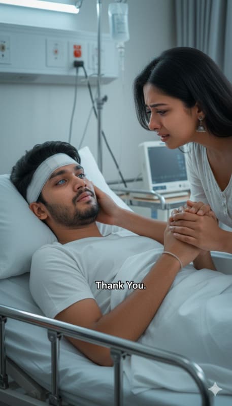Emotional Hospital Scene: Injured Boy & Crying Girl thumbnail 2