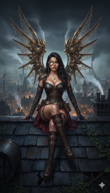 Photorealistic Steampunk Sky Warrior thumbnail 4
