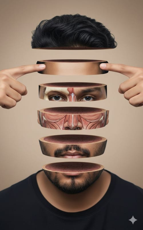 Surreal Sliced Portrait: Hyperrealistic AI Art Prompt thumbnail 3