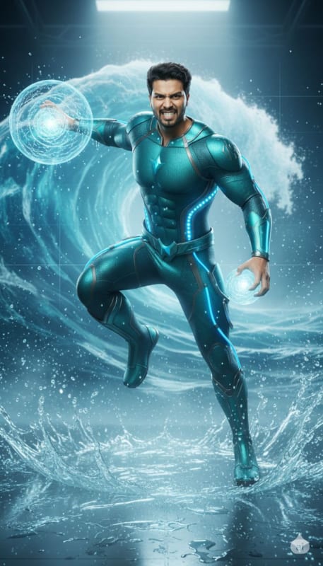 Aqua Storm Superhero Concept thumbnail 4