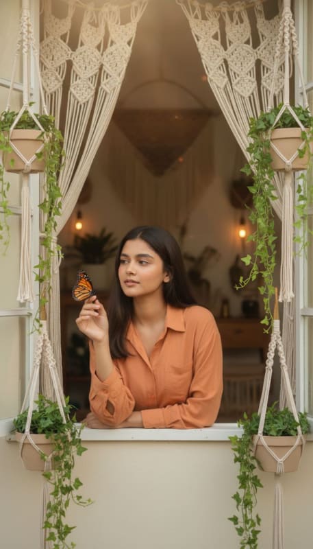 Golden Hour Boho Butterfly Portrait thumbnail 4
