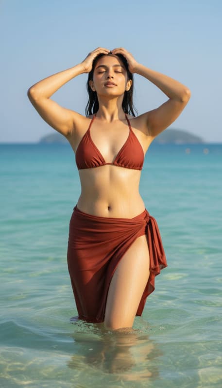 Serene Ocean Waves Beach Portrait thumbnail 4