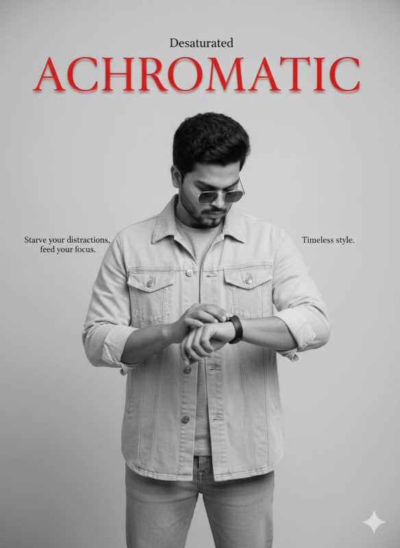 Minimalist Fashion Poster: Achromatic Style - view 1