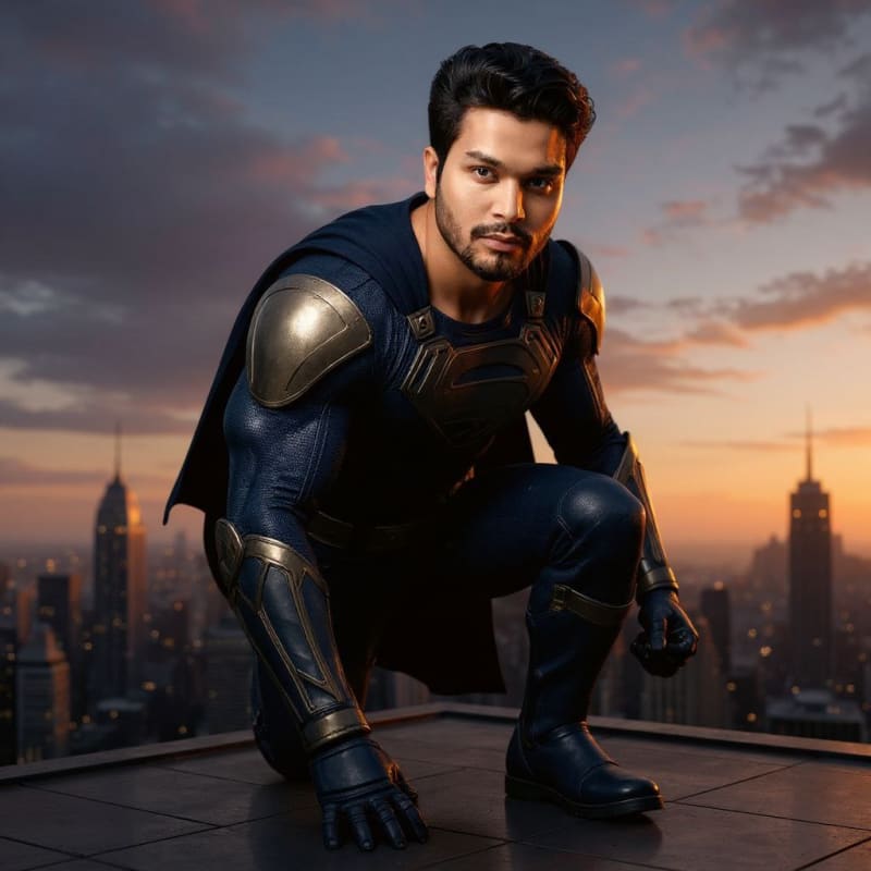 Epic Superhero Braullio: Cinematic Full-Body Character Design - view 1