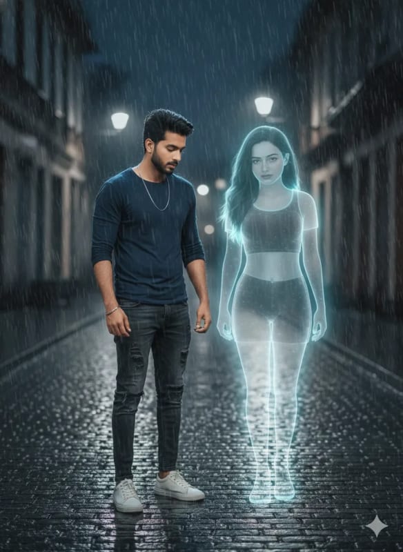Emotional Night Rain Scene with Spirit Girl thumbnail 2