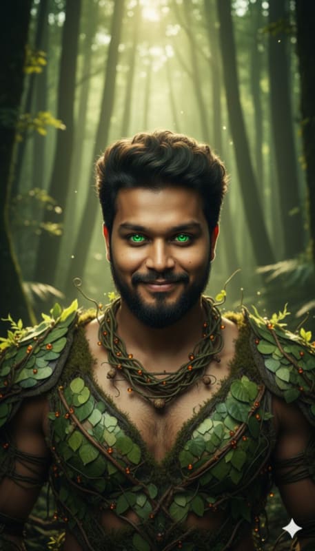 Emerald Forest Spirit Portrait - view 1