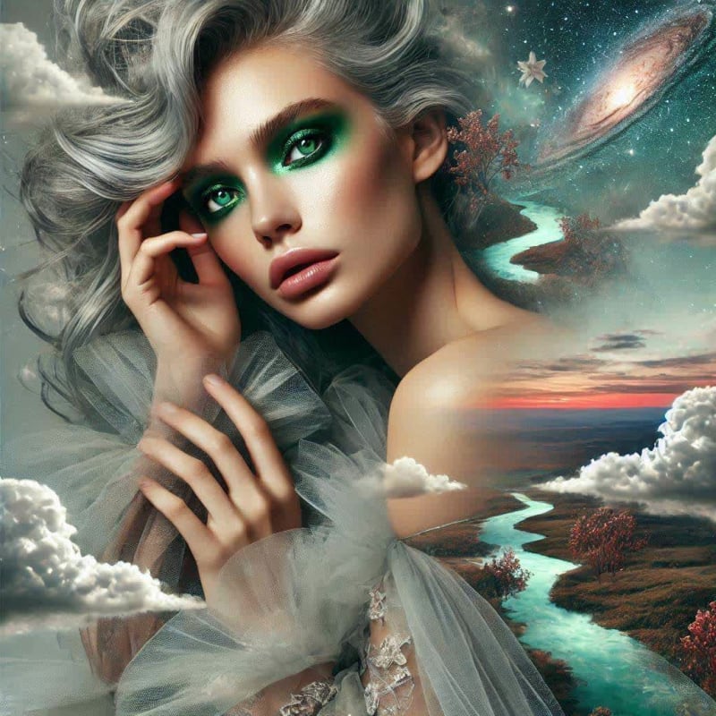 Surreal Fashion Photography: Ethereal Beauty in a Cosmic Dreamscape - view 1