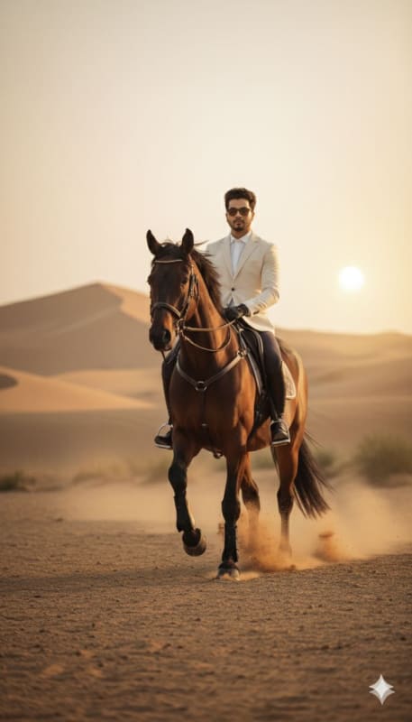 Luxury Equestrian Golden Hour Portrait thumbnail 3