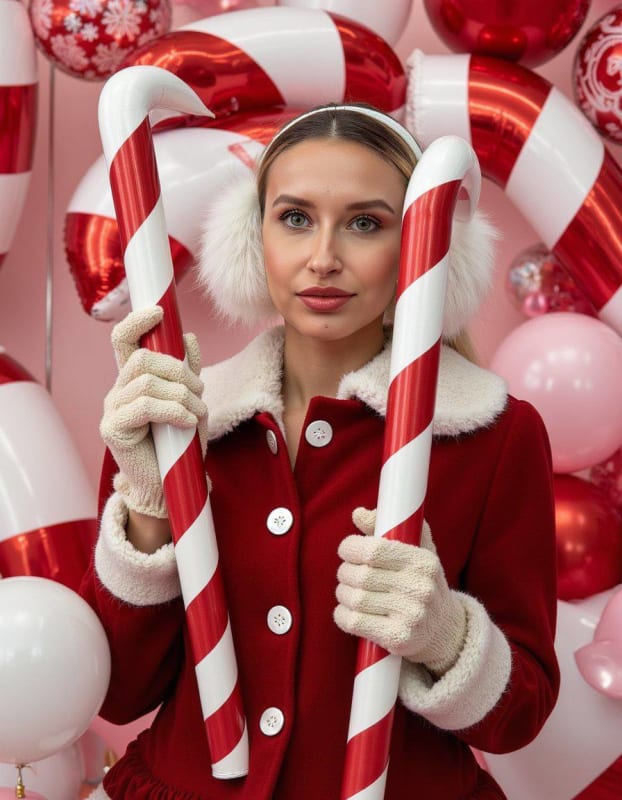 Festive Candy Cane Portrait: Hyper-Detailed AI Art Prompt thumbnail 2