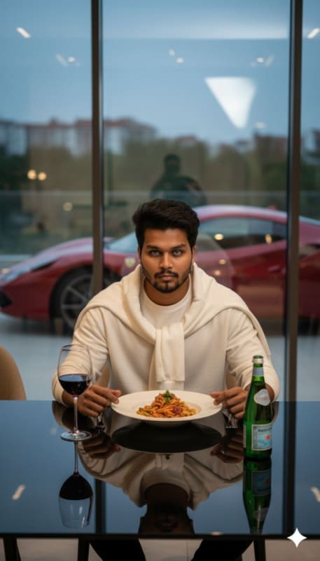 Luxury Dining with Ferrari Backdrop thumbnail 2