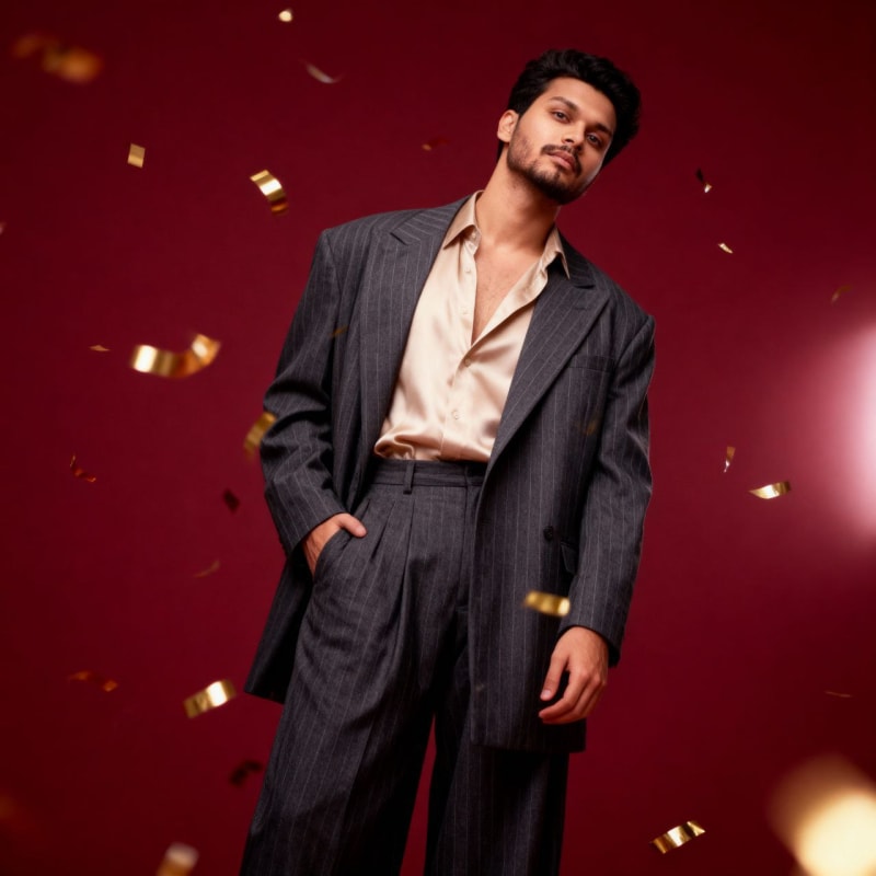 Crimson Editorial: Photorealistic Fashion Portrait - view 1