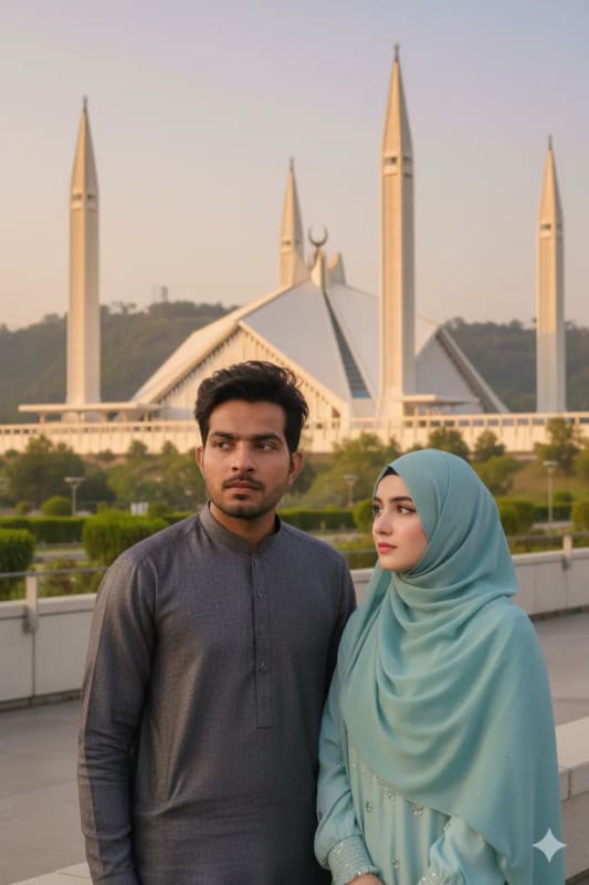 Golden Hour at Faisal Mosque: A Cinematic Portrait thumbnail 3