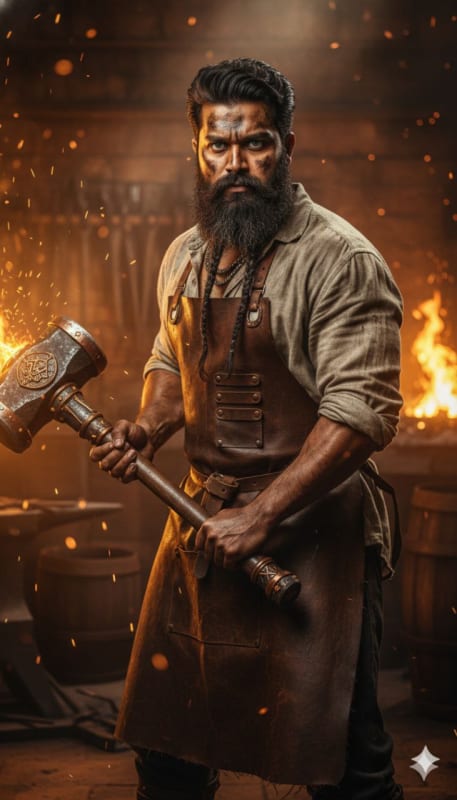 Hyper-Realistic Dwarven Blacksmith Portrait - view 1