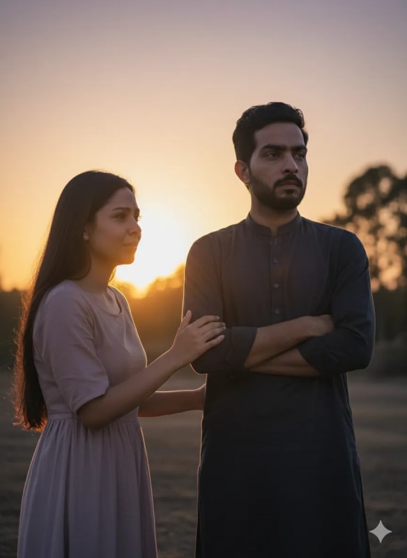 Emotional Sunset Couple Photography Prompt - view 1