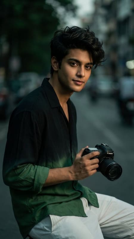 Cinematic Dark Green Photographer Portrait thumbnail 3