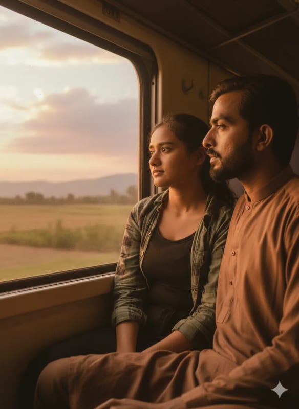 Romantic Sunset Train Journey Photography thumbnail 2
