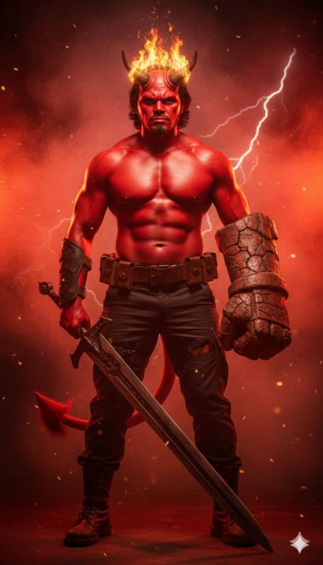 Cinematic Hellboy Cosplay Portrait thumbnail 2