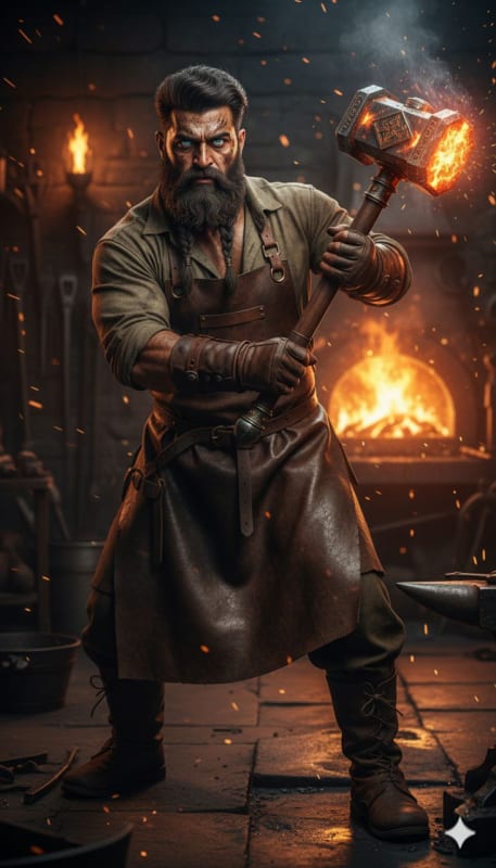 Hyper-Realistic Dwarven Blacksmith Portrait thumbnail 2