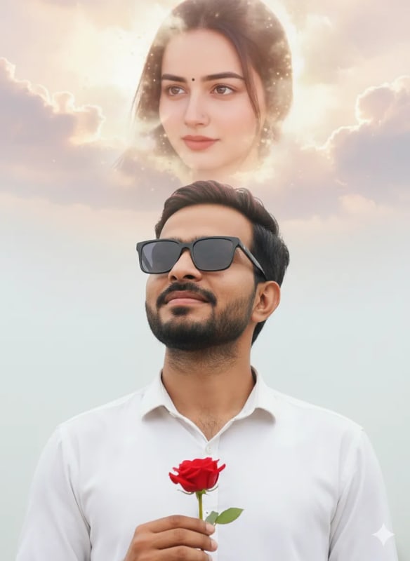 Ultra-Realistic Portrait: South Indian Hero with Rose thumbnail 2