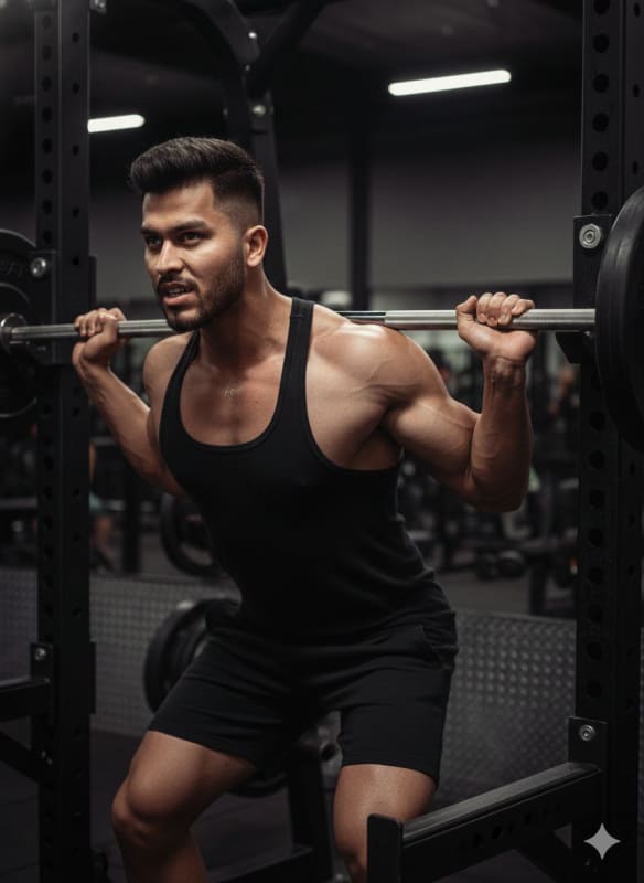 Muscular Man Gym Portrait: High-Energy Fitness Photography - view 1