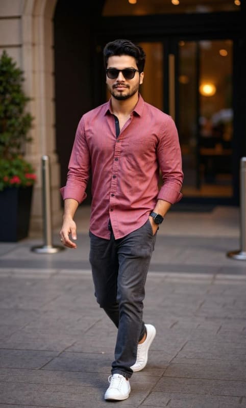 Stylish Man in Grey Chinos: Photorealistic AI Portrait thumbnail 2