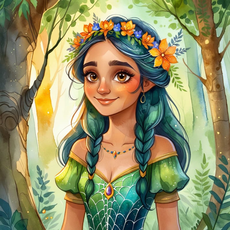 Enchanting Forest Fairy Hamadryad with Magical Aura thumbnail 4