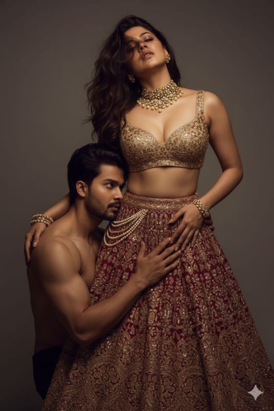 High-Fashion Indian Editorial Portrait: Sensual Luxury - view 1