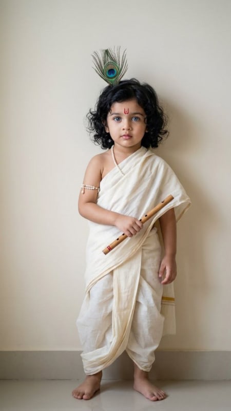 Little Krishna: Realistic Child Portrait - view 1