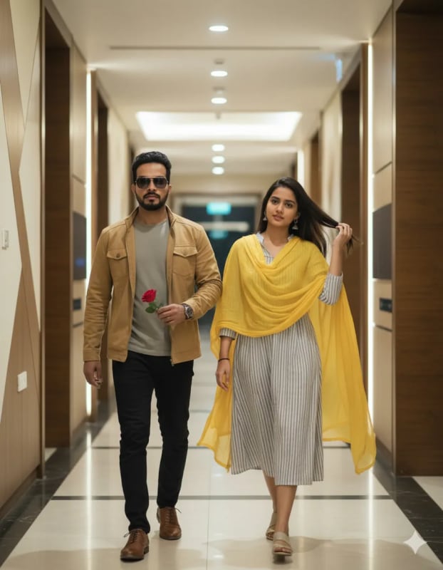 Stylish Couple in Delhi: Cinematic Fashion Photography - view 1