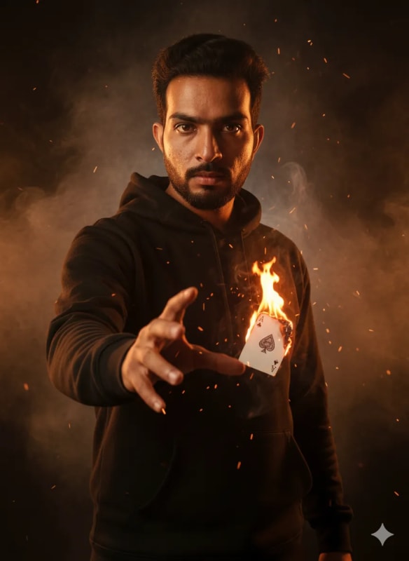 Fiery Magic Portrait: Cinematic and Dramatic thumbnail 2