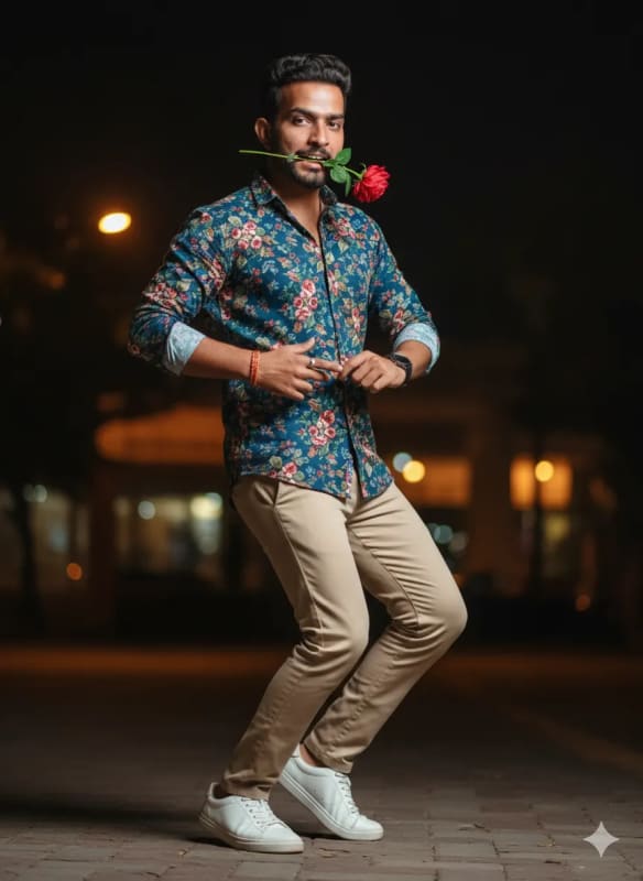 Dynamic Dance Photography: Young Man with Rose - view 1