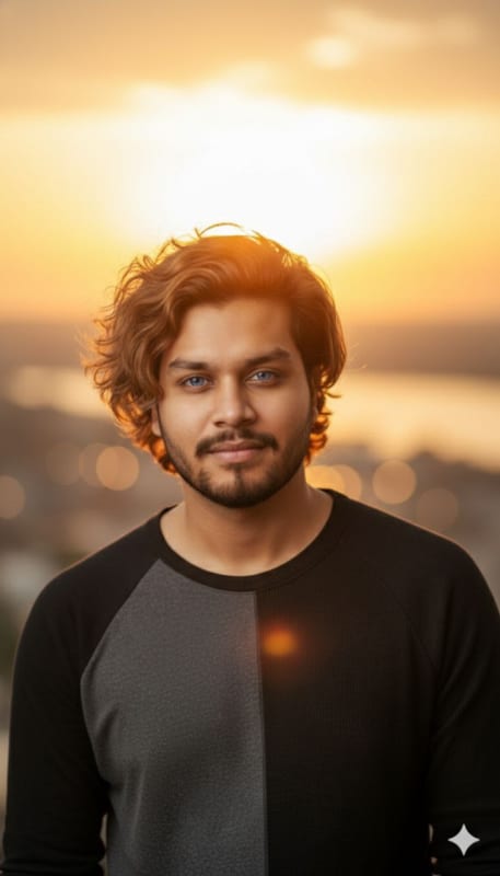 Serene Golden Hour Male Portrait - view 1