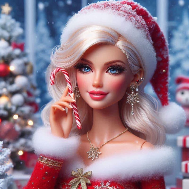 Barbie Christmas Elf in Winter Wonderland AI Prompt thumbnail 3