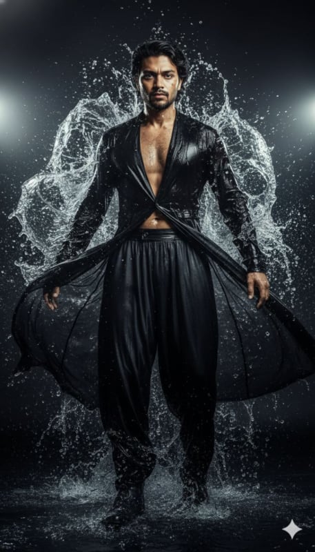 Dynamic Water Vortex Fashion Editorial - view 1