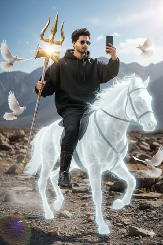 Man Riding Ghost with Shiva's Trident: A Vlogging Adventure thumbnail 2