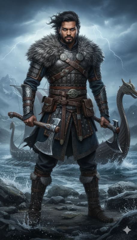 Cinematic Viking Warrior Portrait - view 1