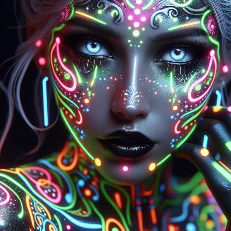 Neon Graffiti Girl: Cyberpunk Portrait Photography thumbnail 2