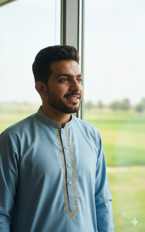 Hopeful Pashtun Man Portrait in Natural Light thumbnail 2