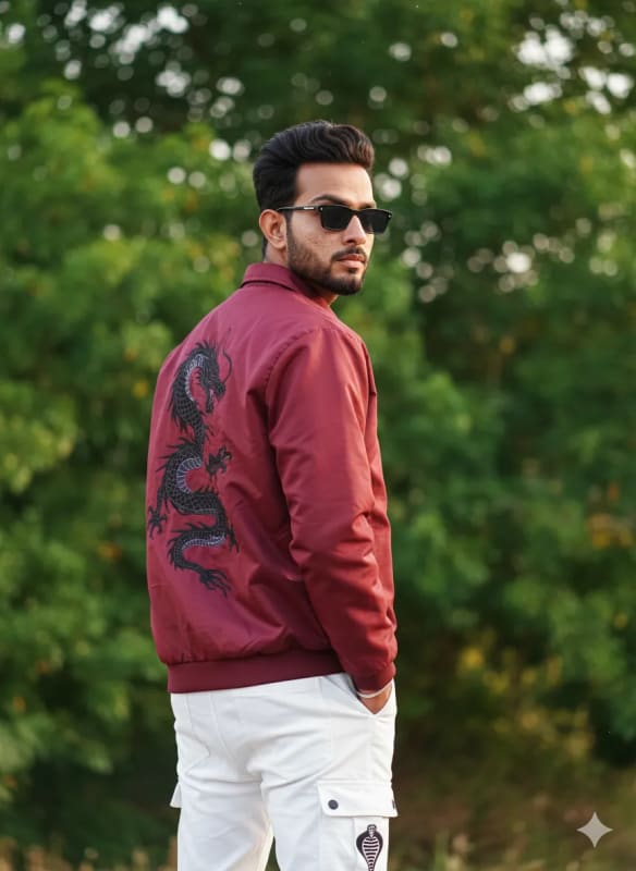 Stylish Handsome Man Portrait with Voluminous Black Hair - view 1