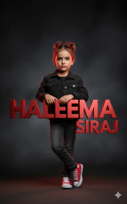 Ultra-Realistic Portrait of Haleema Siraj in Urban Setting thumbnail 3
